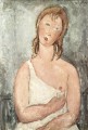 girl in the shirt red haired girl 1918 Amedeo Modigliani